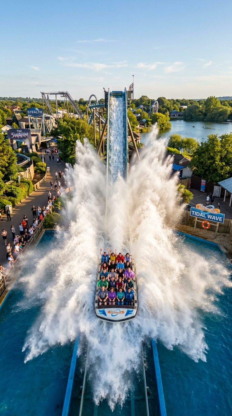 Thorpe Park Tidal Wave splashdown